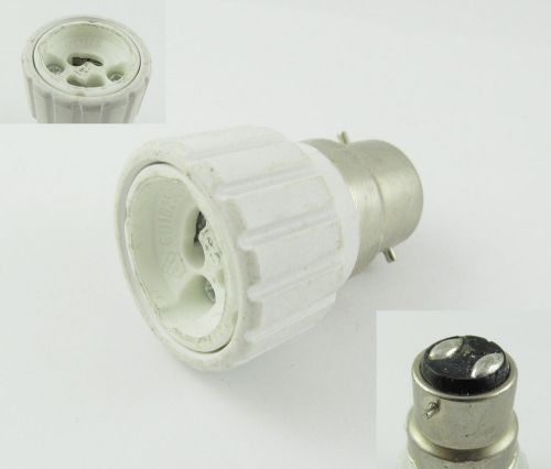 B22 to gu10 socket base led halogen cfl light bulb lamp adapter converter holder for sale