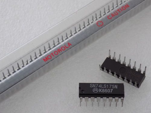 1x Motorola SN74LS175N Quad D Flip-Flop Low Power Schottky Barrier IC 16-Pin DIP