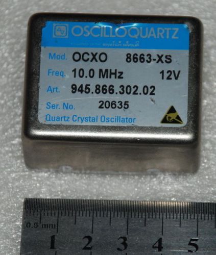 10 MHz Double Oven OCXO sinewave 8663-XS +12V  OSCILLOQUARTZ OCXO