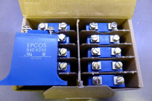 EPCOS VARISTOR; CIRCUIT PROTECTION; B40K250 BOX of 10 NEW