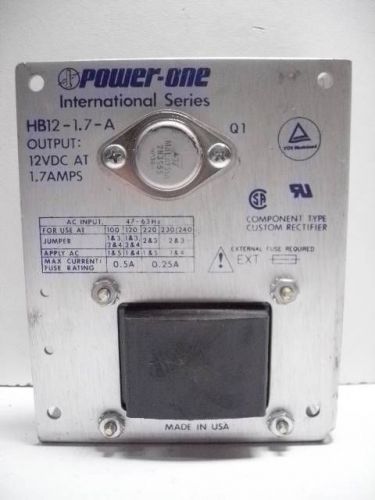 POWER-ONE HB12-1.7-A 1.7 AMP LINEAR POWER SUPPLY TESTED!!