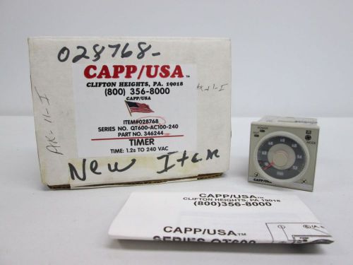 New capp/usa 028768 346244 qt600-ac100-240 omron timer 240v-ac d296658 for sale