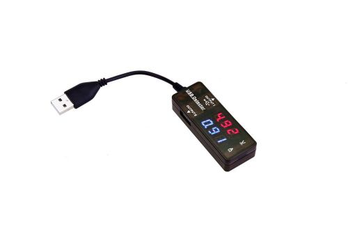 Digital dc current voltage detector testmeter doctor usb charger red&amp;blue color for sale