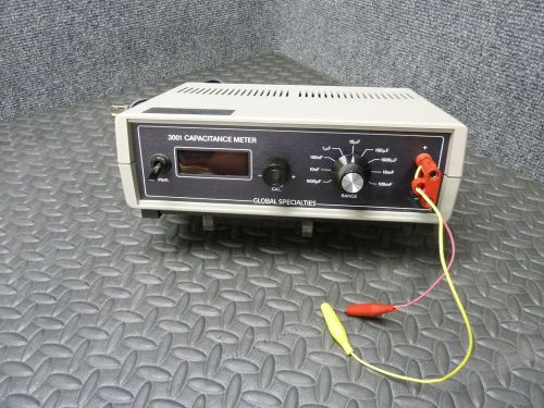 GLOBAL SPECIALTIES MODEL 3001 CAPACITANCE METER NICE COND FAST FREE SHIPPING INC