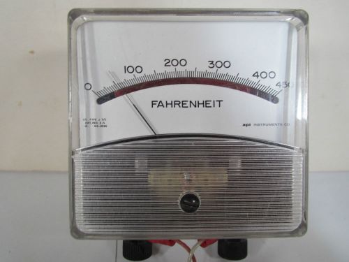 API Instruments Temperature Fahrenheit 0-450 Deg. Shielded Panel Meter Mod. 302
