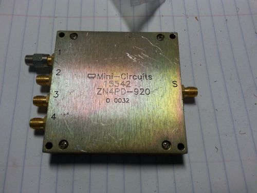 Mini-circuits 15542 zn4pd-920 4-way power splitter combiner for sale