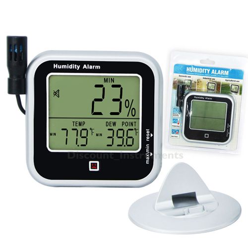 DIGITAL THERMO-HYRGROMETER THERMOMETER Humidity Dew Measurement w/ Alarm Setting