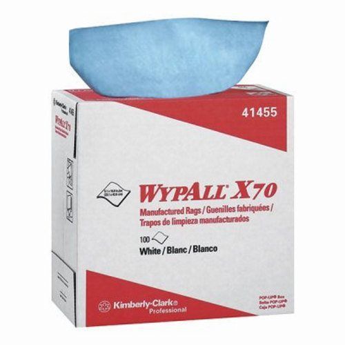 Blue Wypall X70 Rags in Pop-Up Box - 1,000 rags (KCC 41412)