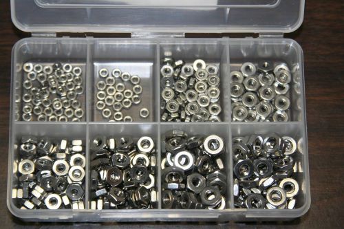 20 PIECES  M10-1.50  &amp; .M10 -1.25  &amp;  M10-1.00   STAINLESS  HEX  NUT ASSORTMENT