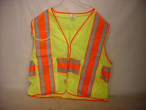 Safety traffic vest reflective fire dept fireman firefighter fd 102114 for sale