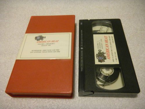 1986 Vol.1/Prg.2 AMERICAN HEAT Firefighter TRAINING VHS TAPE/Has 2 Train Wrecks