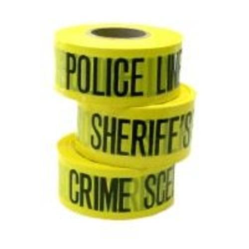 Pro-line safety bt02 yellow barrier tape 3 mil x 1000&#039; crime scene lettering for sale