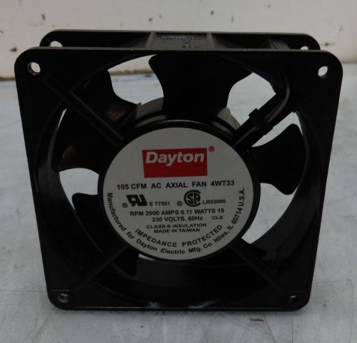 Dayton 105 CFM Axial Fan, 4WT33, 230V, 2900 RPM, Used, WARRANTY