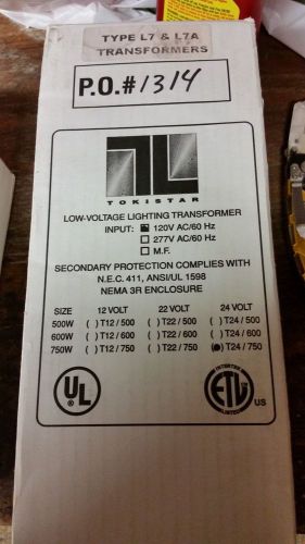 Tokistar 750W Low Voltage Lighting Transformer T24/750 **NEW IN BOX**