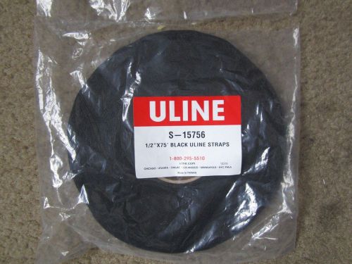 *ROLL OF ULINE S-15756 1/2&#034; X 75 ft black uline straps