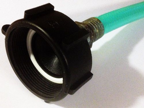 **6 pack** 275 330 gn ibc tote tank drain adapter 2&#034; fine  (2&#034;npt )x garden hose for sale