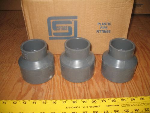 REDUCER COUPLING 3 X 2  SCH 80 SPEARS PVC (QTY OF 3) GRAY 829-338 SOCKET