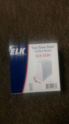 BNIB Elk ELK-SS36 Interior Dual Tone Self-Contained Siren (108 dB)