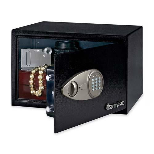 Sentry safe x055 electronic safe w/ lock key 13-3/4in x 10-5/8in x 8-11/16in for sale