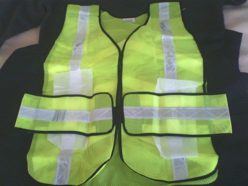 Reflective safety vest gear breakaway high visibility mesh construction traffic for sale