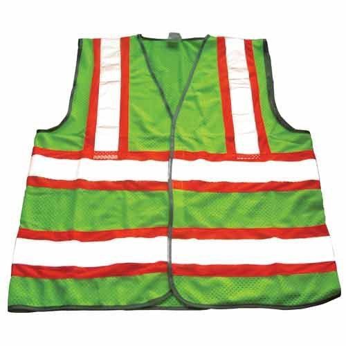 Safety vest 9582-4x high visibility reflective stripe class ii protection mesh x for sale