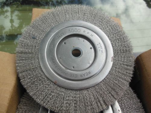 Anderson stainless steel brush #03234 6&#034; narrow crimped wire wheel q. 1
