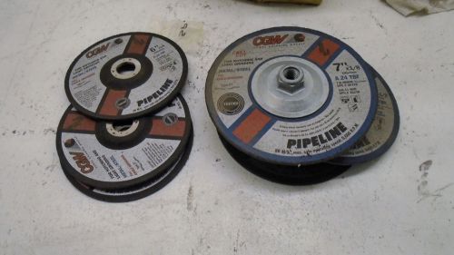 CGW A 24 TBF TYPE 27 GRINDING WHEELS MIXED LOT 3-7X1/8&#034; AND 3-6X1/8&#034; NEW