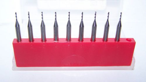 (9) 0.881mm (.0347&#034;) new micro carbide drills, cnc for sale