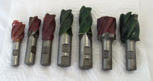 Lot 7 Used Single End Mill Cutters