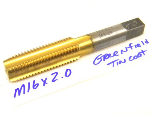 New surplus greenfield usa m16 x 2.0 d6 hsg tin plug metric hand tap for sale
