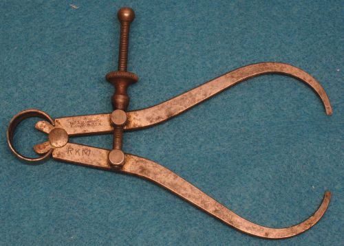 Vintage L.S. Starrett Co. 5 inch Flat Outside Caliper Made in USA