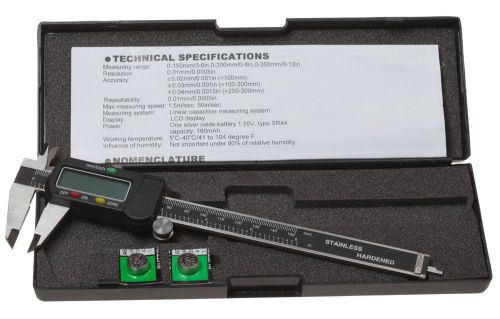 6 inch lcd digital vernier caliper with extra battery and case for sale