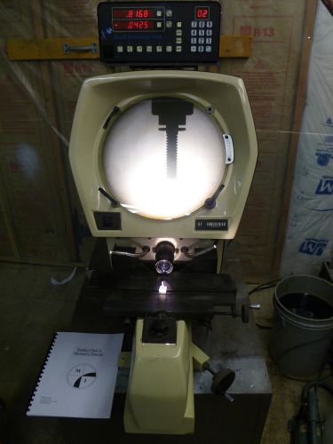 Optical comparator st with quadrachek ll metrology dro digital readout for sale