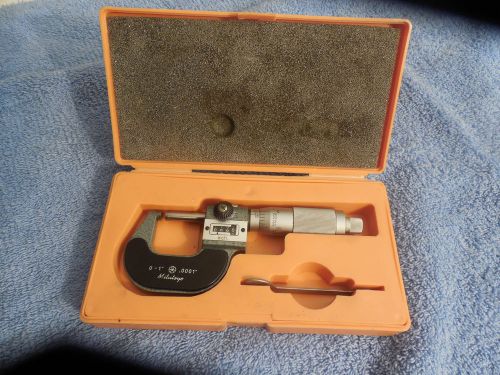 .0001&#034; mitutoyo 0-1&#034; micrometer 193-211 mechanical digital outside mic od for sale