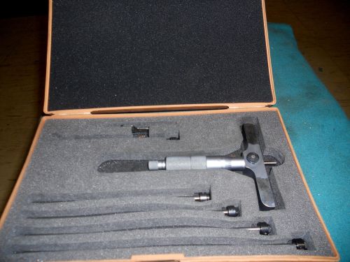 Mitutoyo #129-131 depth micrometer set with plastic storage case for sale