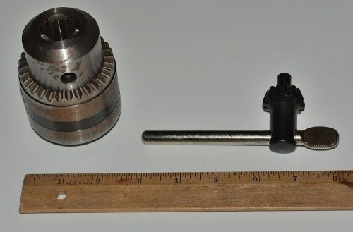 Rohm Drill Chuck R5-3DS/TH 1/4&#034; - 13/16” Capacity with Jacobs Key K4 Germany