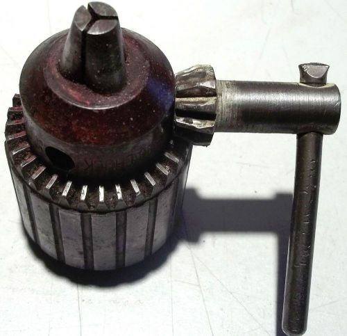 Jacobs drill chuck, model 2-B  with key, cap 0 - 3/8,  THD 3/8 - 24________A-200