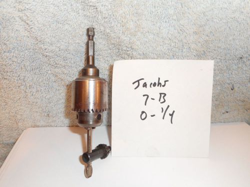 Machinists 1/1 Buy Now Jacobs 7-B   Zero  to 1/4&#034;  Drill Chuck