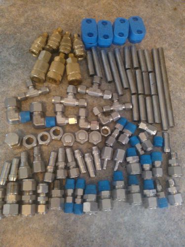 SWAGELOK STAINLESS STEEL FITTINGS ASSORTED LOT OF 88