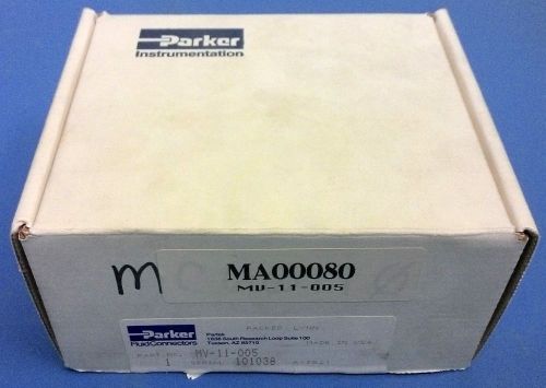 Parker Partek MV-11-005 Manual Diaphragm Valve: 1/4 Turn, 1/2&#034; End FNPT, A=2.73&#034;