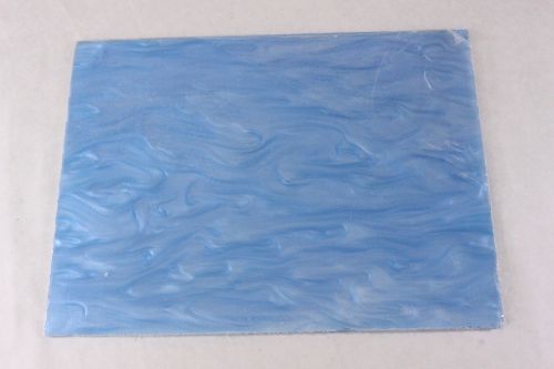 Ocean Blue Pearl Pearlescent Marble Acrylic Plexiglass Sheet 12&#034;x9&#034;x.125&#034;