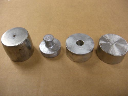 Steel, aluminum spacer disks 2&#034;, 1-5/8&#034; diameter lot of 4 for sale