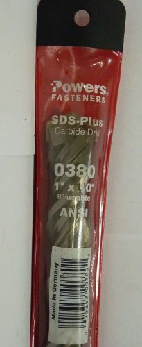 SDS-4 Powers Fasteners Carbide Hammer Drill Bit 1&#034; x 10&#034;  Part No. 0380