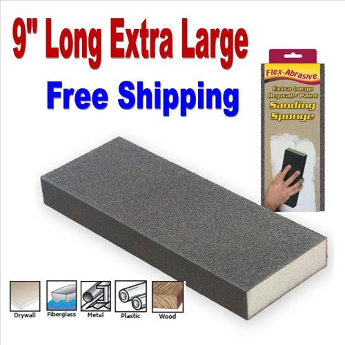 Drywall sanding sponge block pad 80/120 grit Extra large  9&#034;  long 42040
