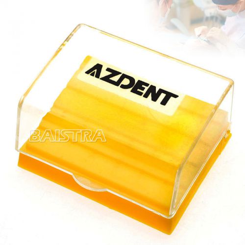 Dental plastic bur holder/block case box plastic yellow 24 holes for sale