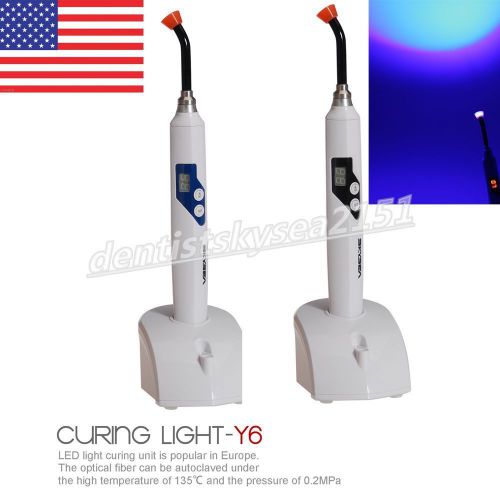 Dental Wireless Cordless LED Curing Light Lamp Y6 Blue/Black USA Shipping!
