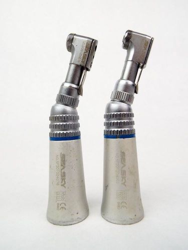 Lot of 2 sea sky contra angle latch style head slow speed handpieces for sale