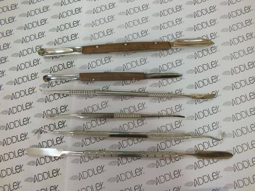 Dental Carving Set of 6 Wax Knifes Le Crown Spatulla ADDLER German Stainless Fre