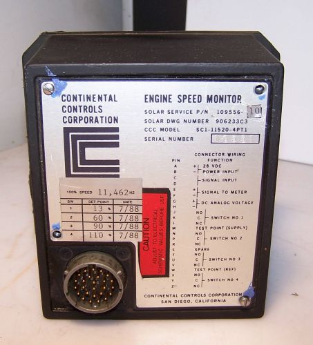 CONTINENTAL CONTROLS SC1-11520-4PT1 ENGING TEMP. MONITOR 28VDC