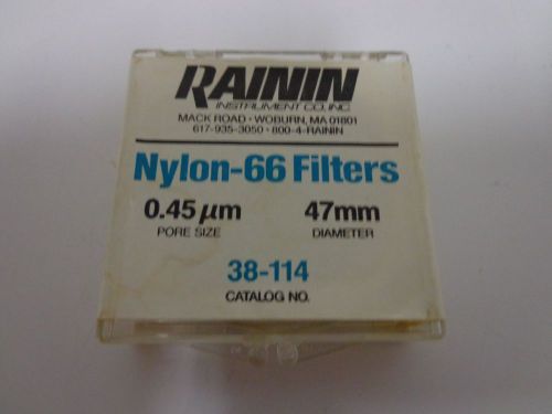 Rainin 38-114 Nylon-66-Filters, 0.45µm Pore Size 47mm Diameter FREE SHIPPING